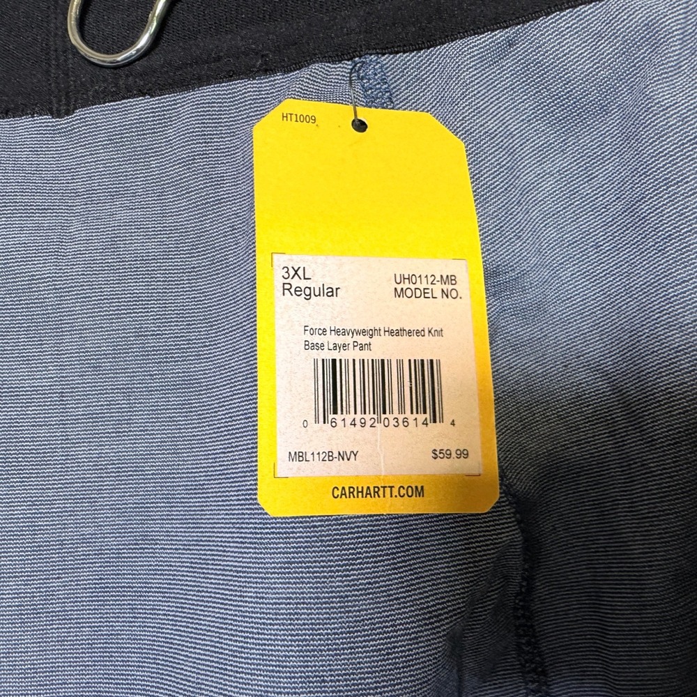 Carhartt Force Heavyweight Base Layer Pants Navy Heather 3XL MBL112B-NVY Mens - Picture 4 of 8